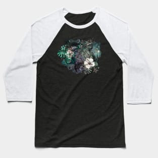 Sea Turtle Floral 3 Baseball T-Shirt